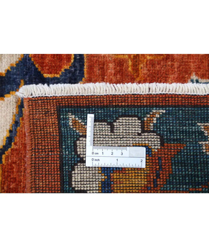 Hand Knotted Nomadic Caucasian Humna Wool Rug 5' 0" x 6' 5" - No. AT573534