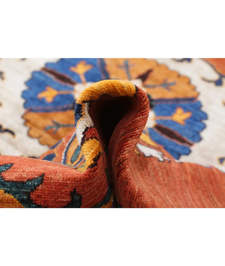 Hand Knotted Nomadic Caucasian Humna Wool Rug 5' 0" x 6' 5" - No. AT573534