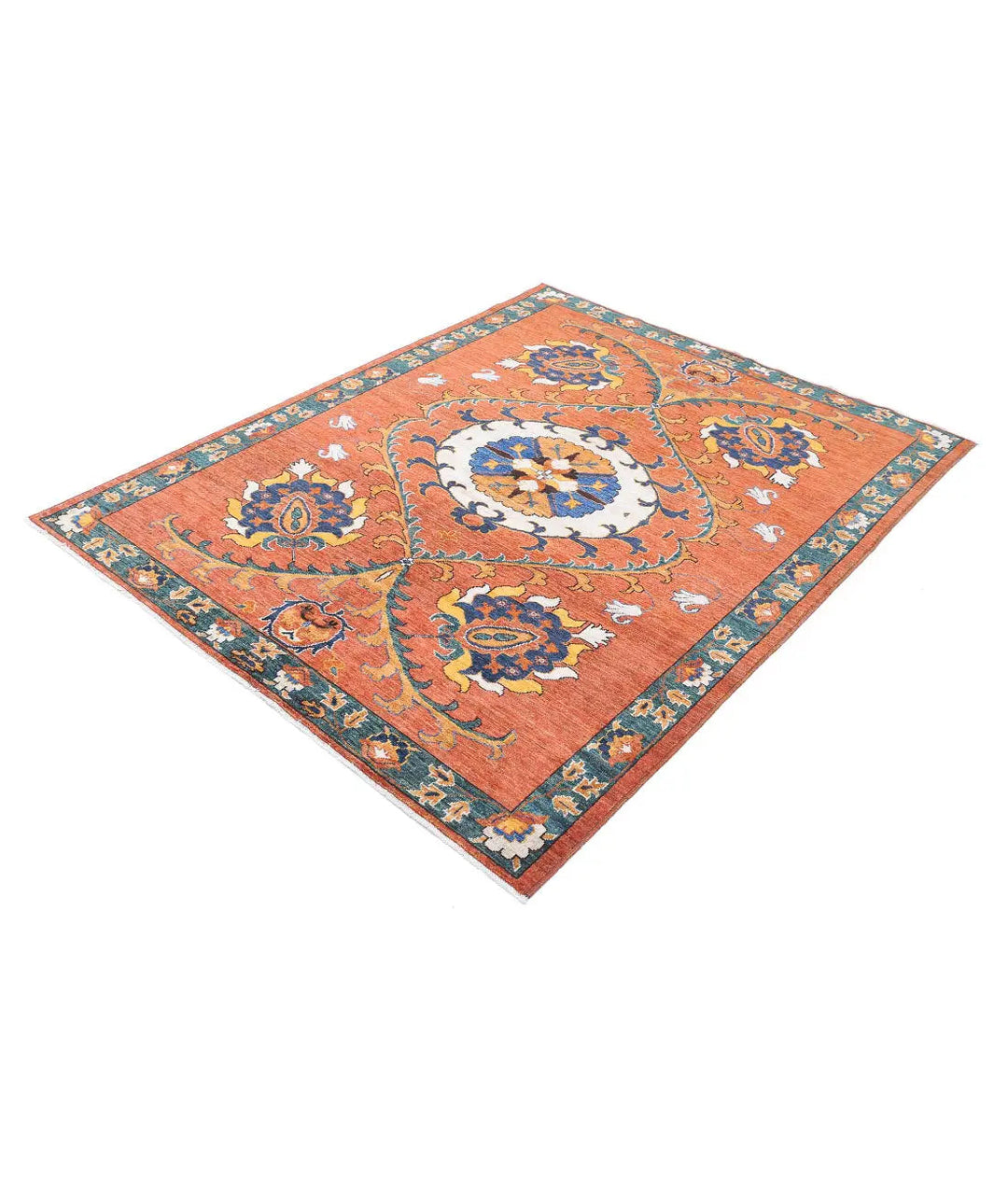 Hand Knotted Nomadic Caucasian Humna Wool Rug 5' 0" x 6' 5" - No. AT573534