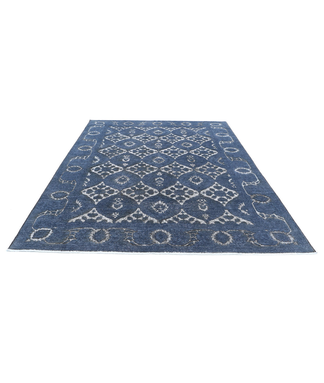 Hand Knotted Onyx Wool Rug 7' 8" x 9' 7" - No. AT17522