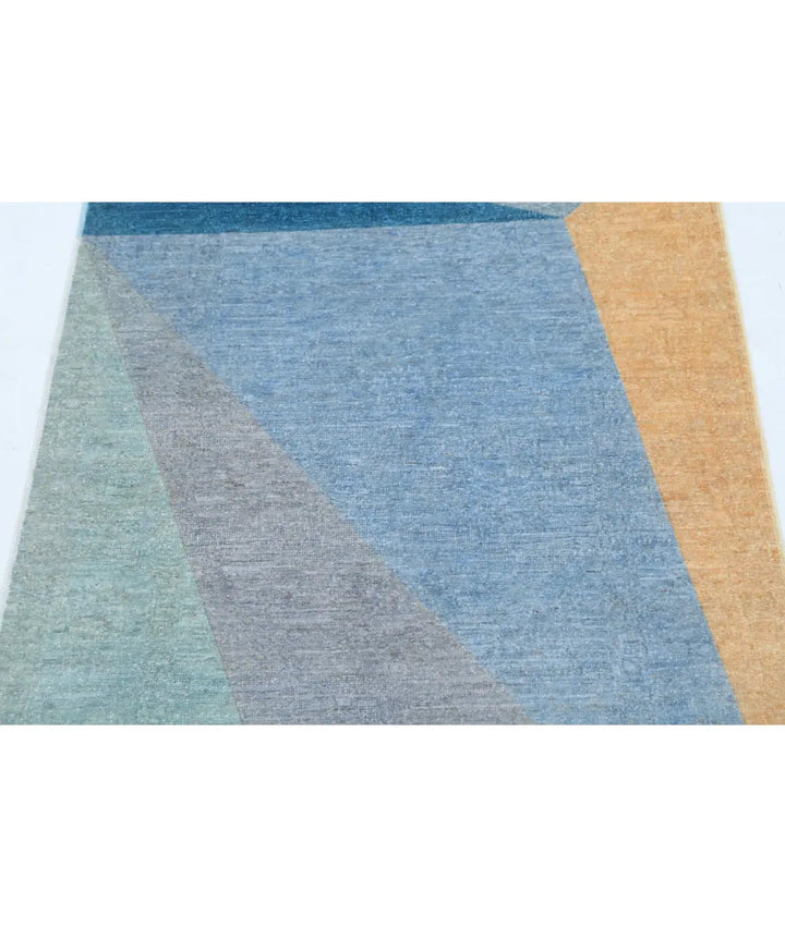 Blue Afghan Overdye Rug 2' 10" x 4' 3" Hand-Knotted | No. AT42870