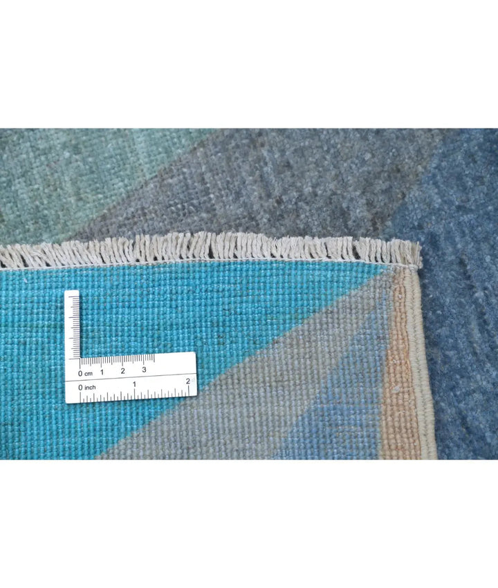 Blue Afghan Overdye Rug 2' 10" x 4' 3" Hand-Knotted | No. AT42870