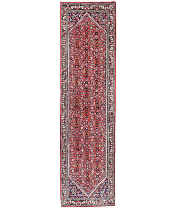 Afghan Bijar Runner Rug 2' 5" x 9' 7" Hand-Knotted | No. AT16133