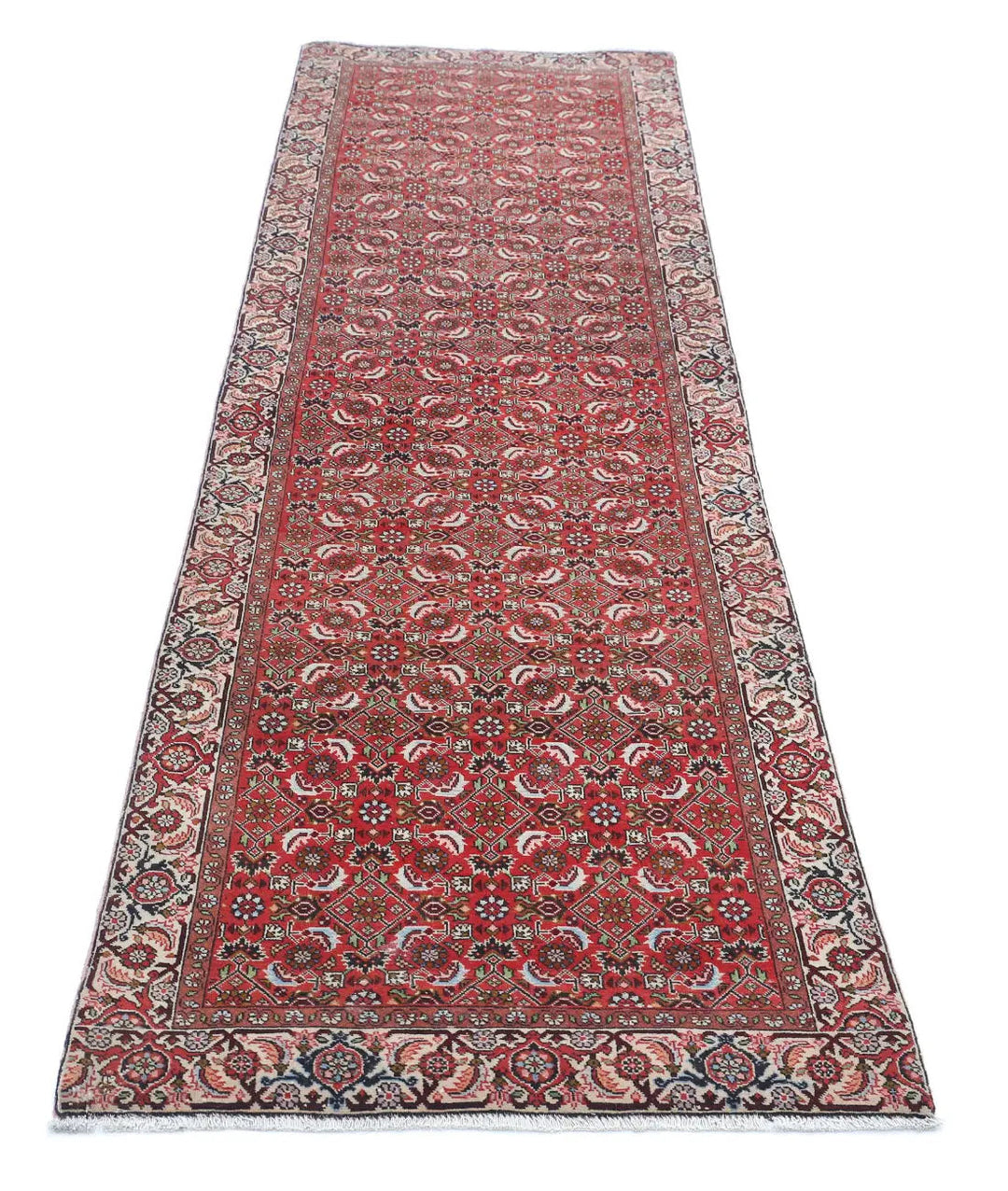 Afghan Bijar Runner Rug 2' 6" x 9' 2" Hand-Knotted | No. AT24512