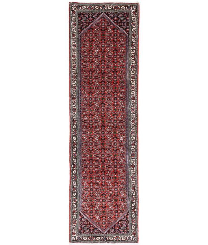 Afghan Bijar Runner Rug 2' 6" x 9' 5" Hand-Knotted | No. AT17569