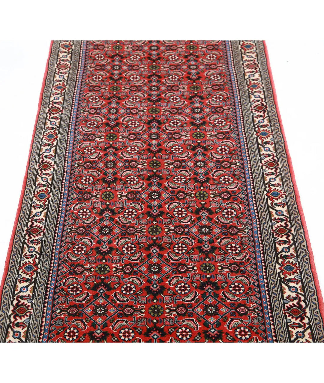 Afghan Bijar Runner Rug 2' 6" x 9' 5" Hand-Knotted | No. AT17569