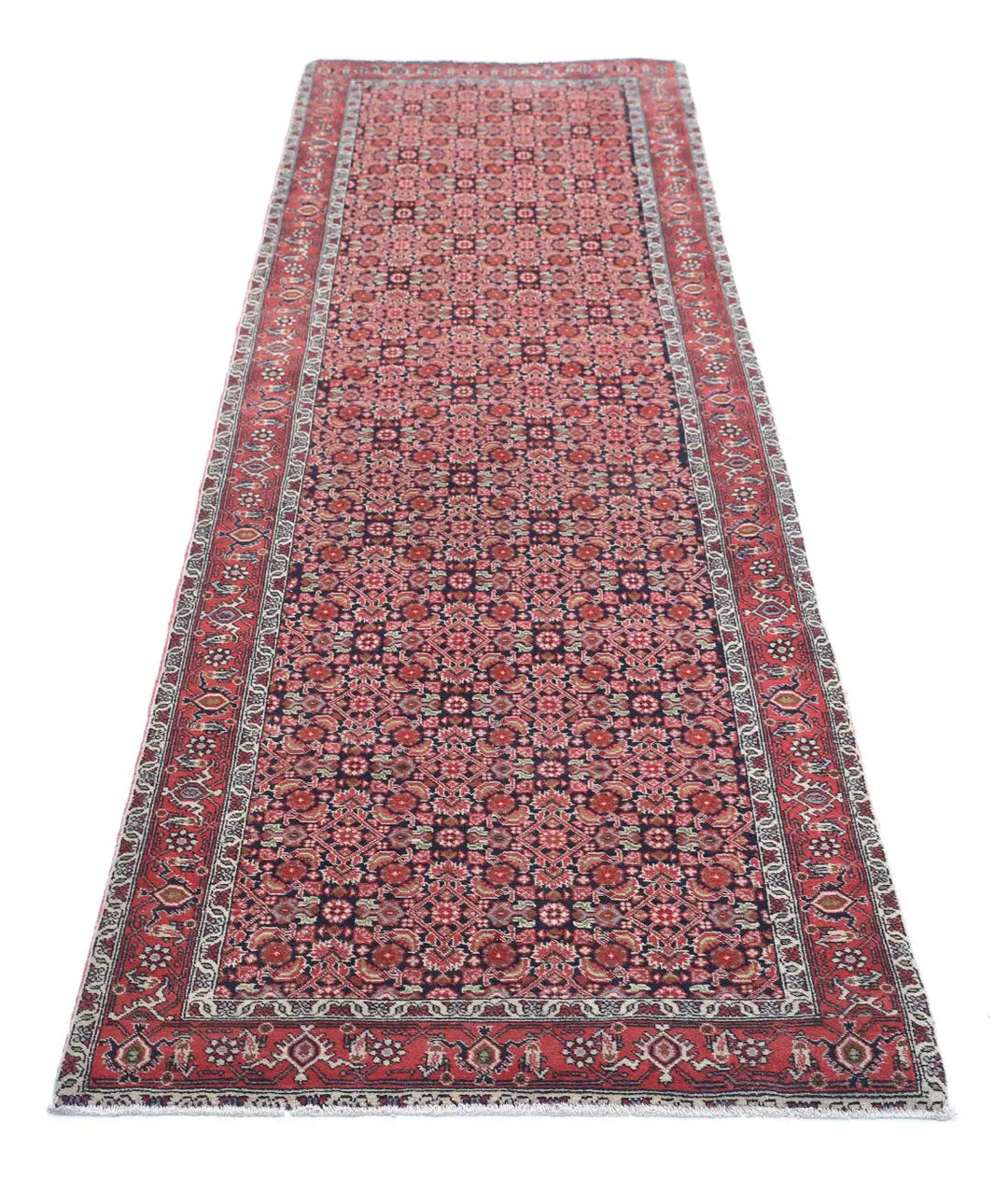 Afghan Bijar Runner Rug 2' 8" x 9' 2" Hand-Knotted | No. AT83849