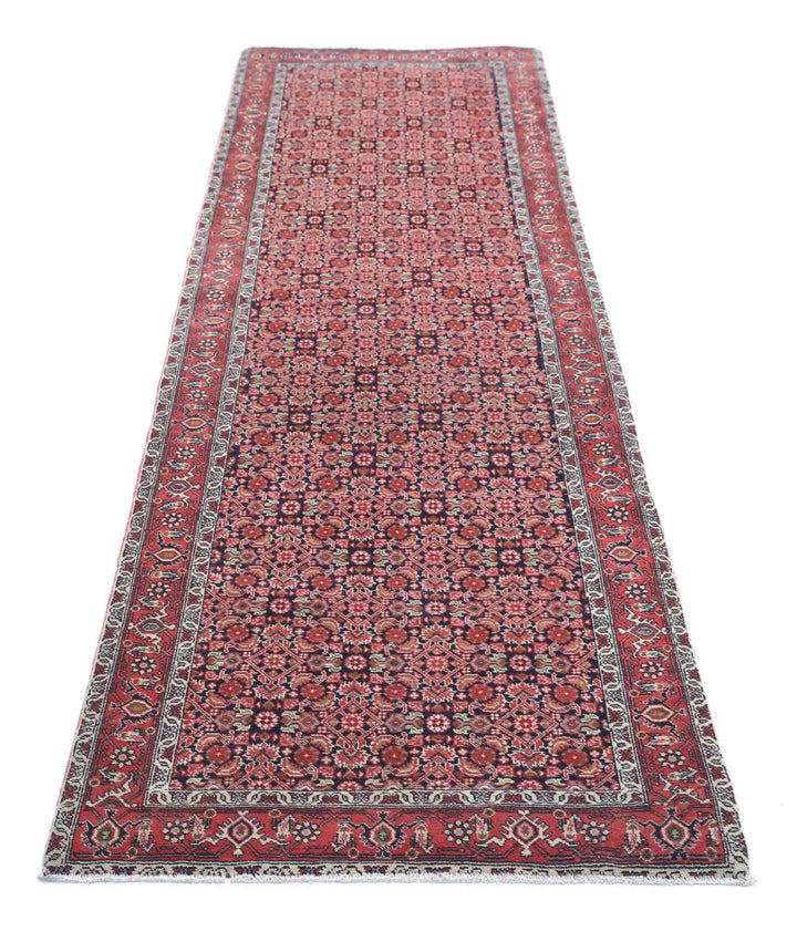Afghan Bijar Runner Rug 2' 8" x 9' 2" Hand-Knotted | No. AT83849