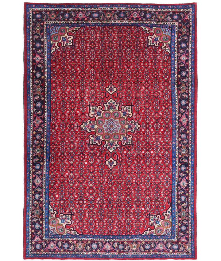 Afghan Oriental Bijar Rug 6' 5" x 9' 9" Hand-Knotted | No. AT73463
