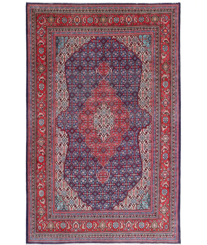 Afghan Bijar Rug 6' 7" x 10' 7" Hand-Knotted | No. AT10542