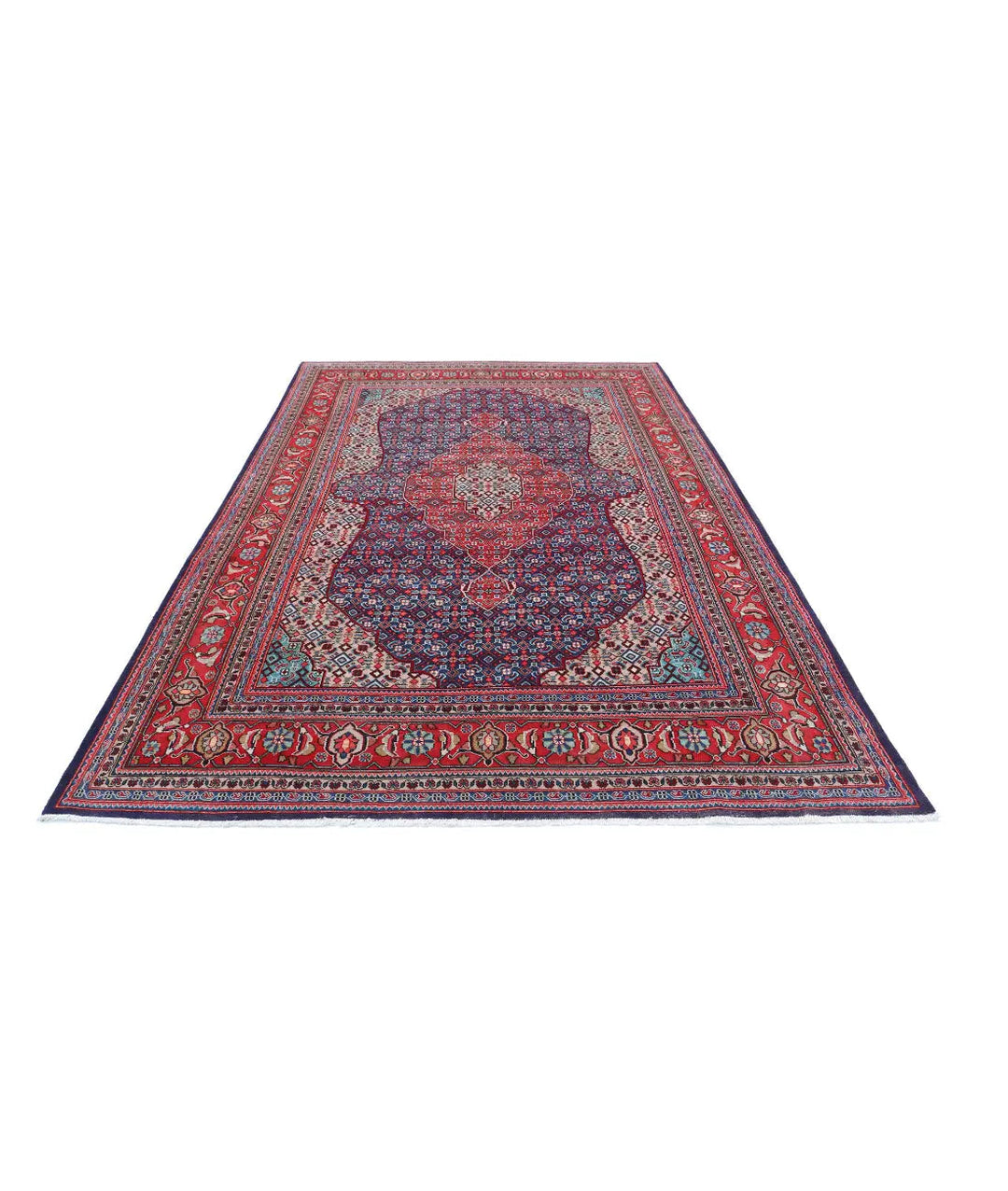 Afghan Bijar Rug 6' 7" x 10' 7" Hand-Knotted | No. AT10542