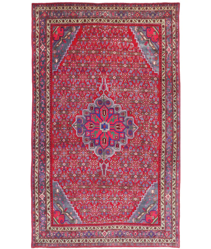 Afghan Oriental Bijar Rug 6' 9" x 11' 6" Hand-Knotted | No. AT84383