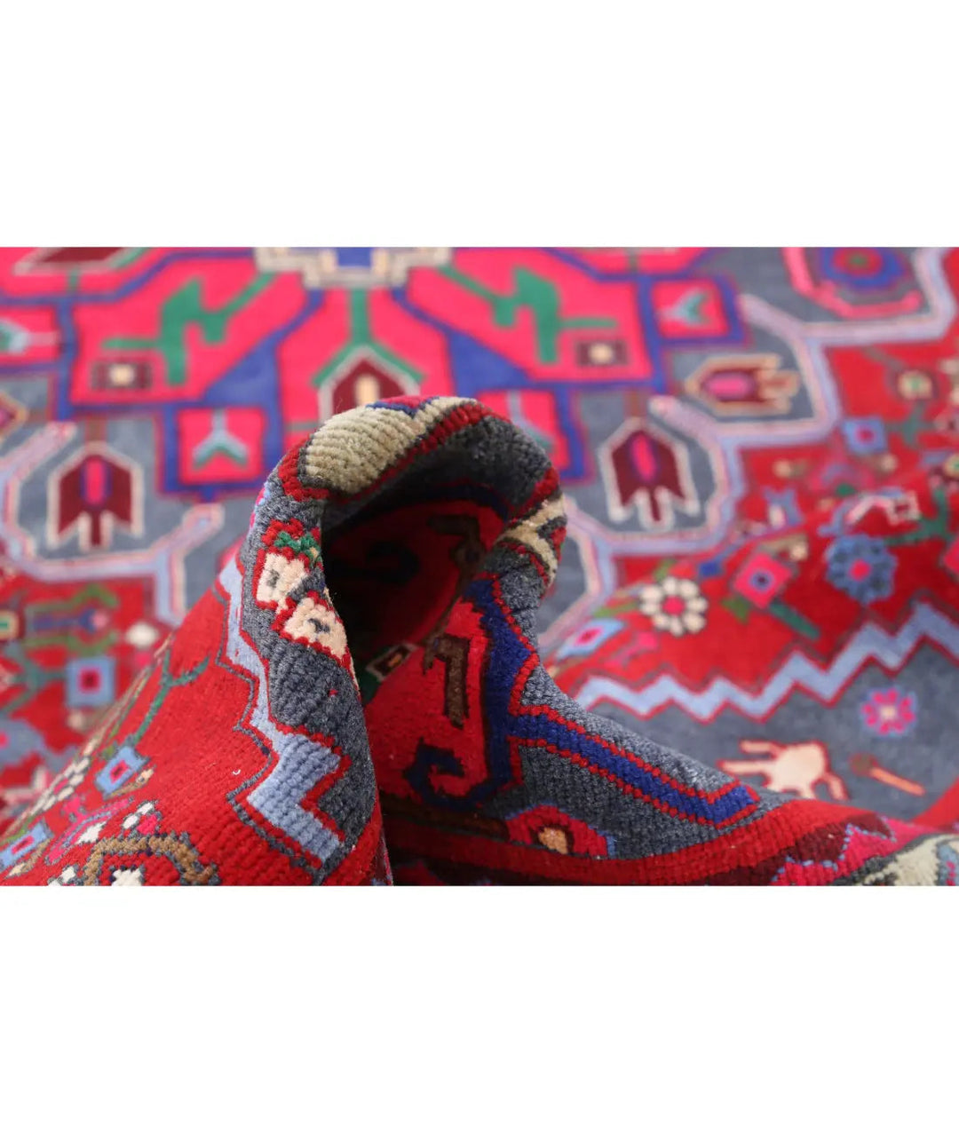 Afghan Oriental Bijar Rug 6' 9" x 11' 6" Hand-Knotted | No. AT84383
