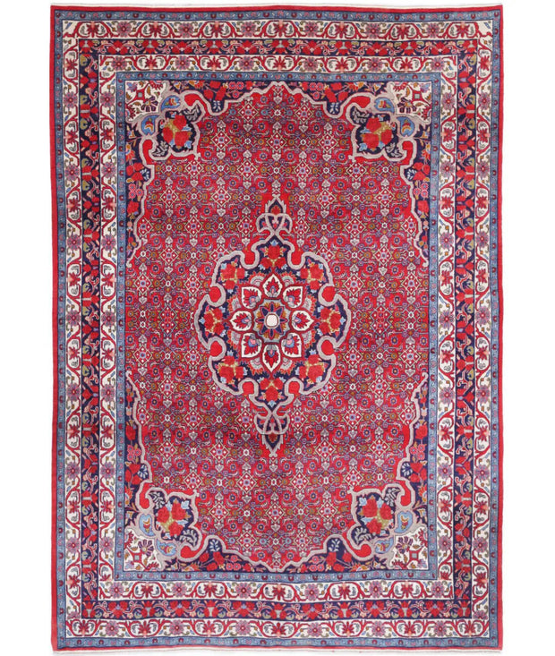 Hand Knotted Oriental Bijar Wool Rug 6' 9" x 9' 8" - No. AT81407