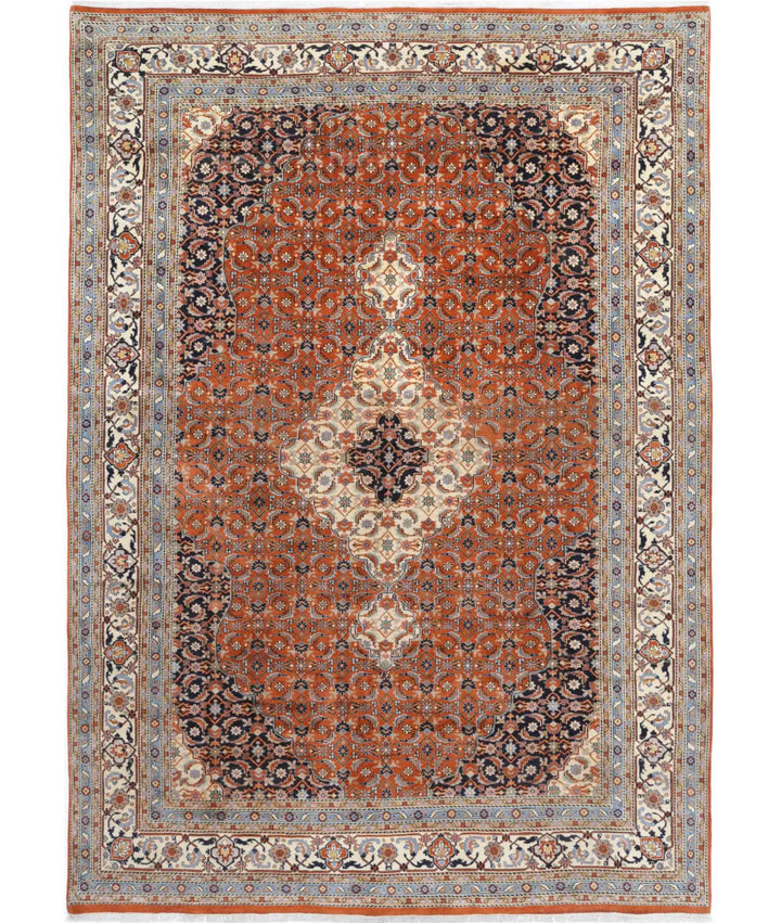 Afghan Bijar Rug 7' 6" x 10' 10" Hand-Knotted | No. AT61361
