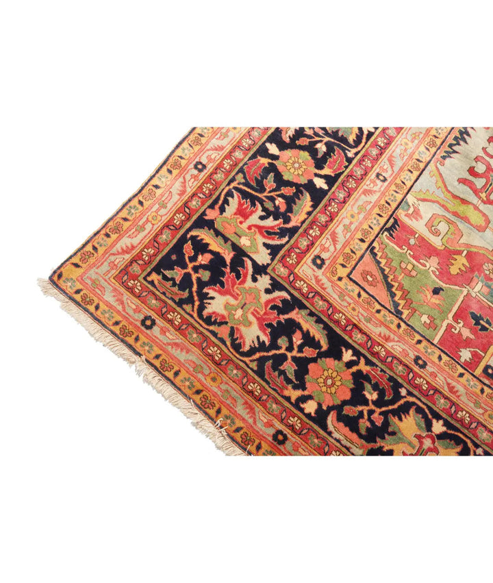 Hand Knotted Oriental Heriz Wool Rug 12' 2" x 15' 7" - No. AT28833