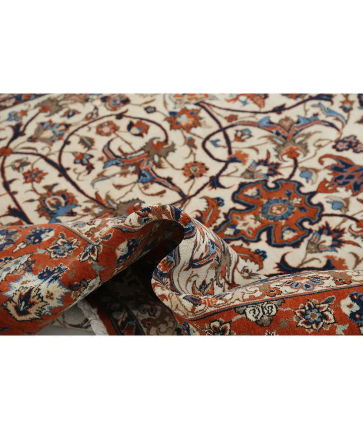Afghan Isfahan Rug 7' 8" x 11' 9" Hand-Knotted | No. AT84827