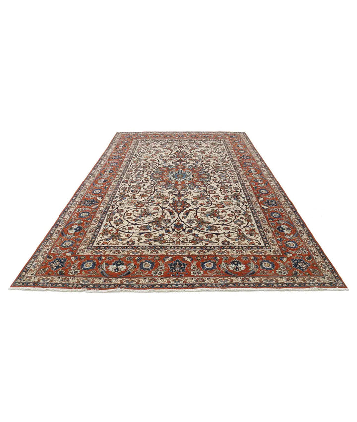 Afghan Isfahan Rug 7' 8" x 11' 9" Hand-Knotted | No. AT84827