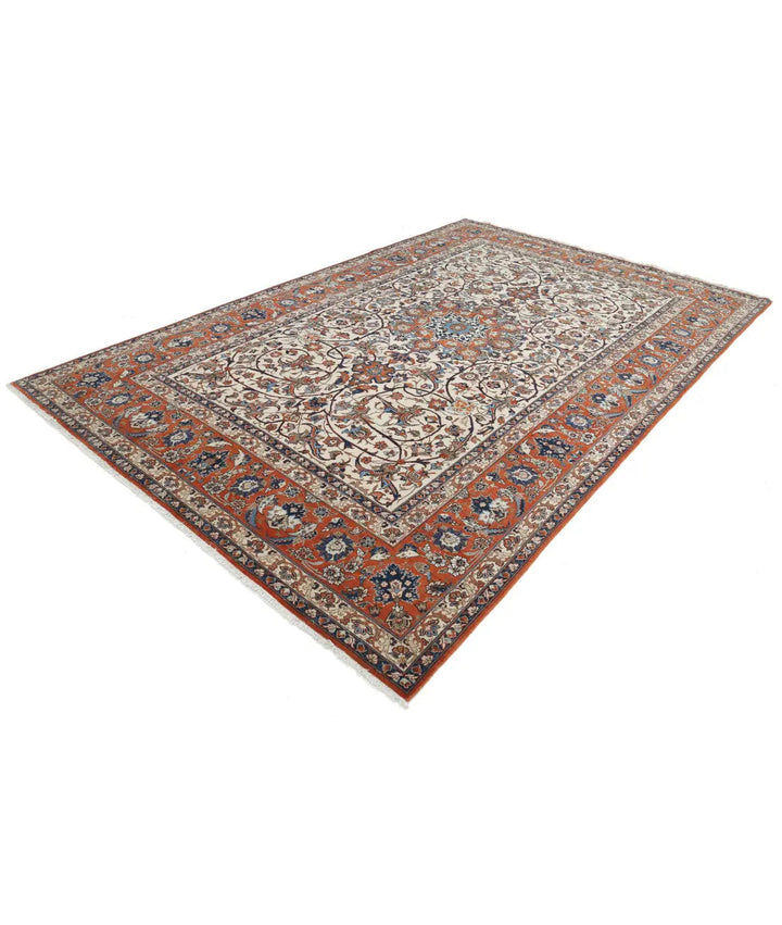 Afghan Isfahan Rug 7' 8" x 11' 9" Hand-Knotted | No. AT84827