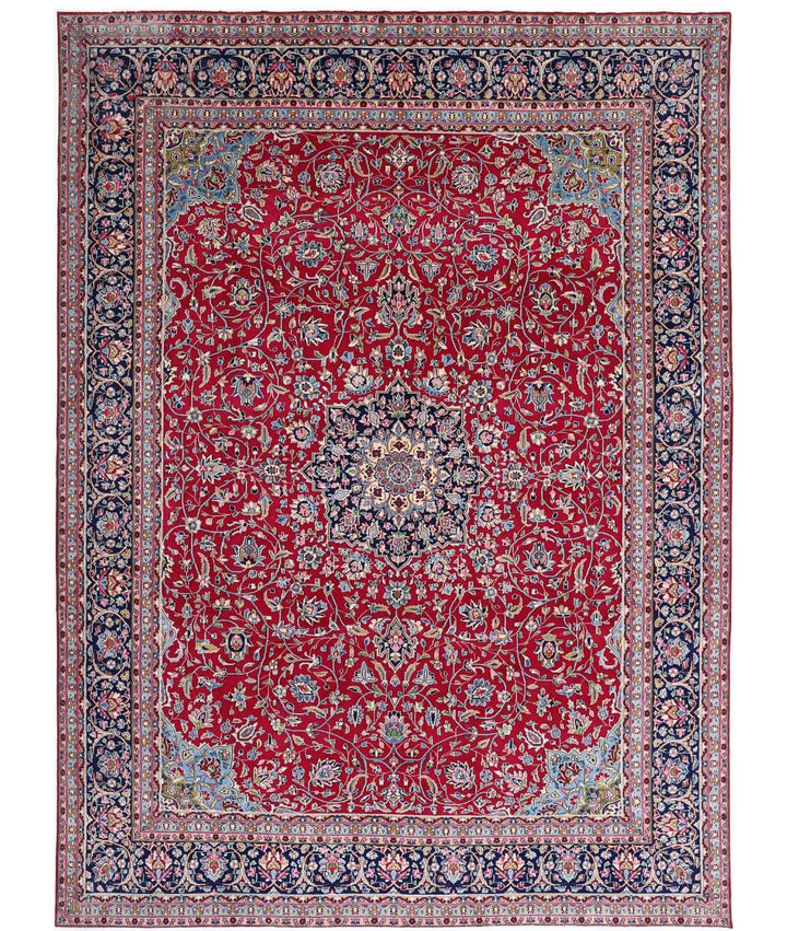 Afghan Oriental Kerman Rug 9' 10" x 13' 8" Hand-Knotted | No. AT63888