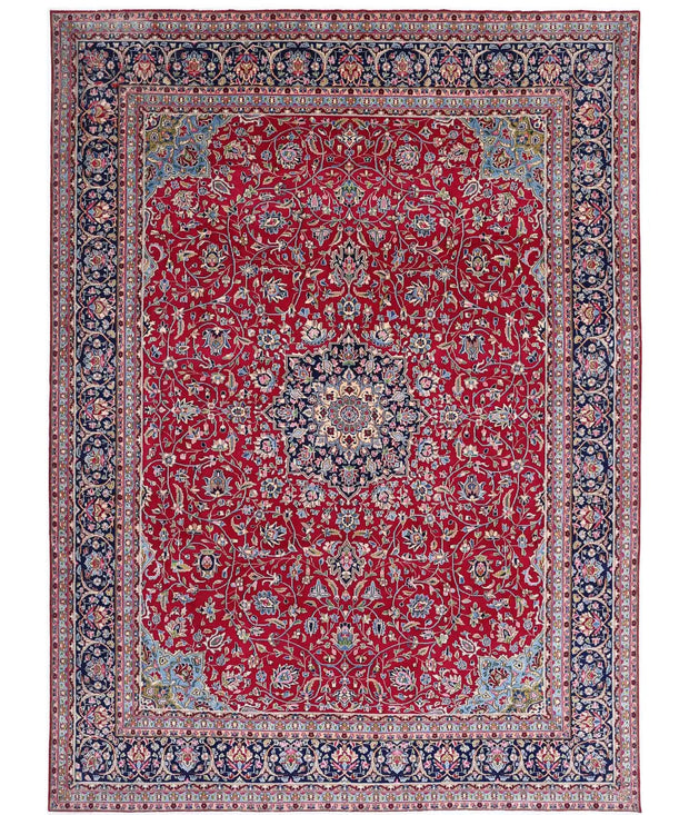 Hand Knotted Oriental Kerman Wool Rug 9' 10" x 13' 8" - No. AT63888