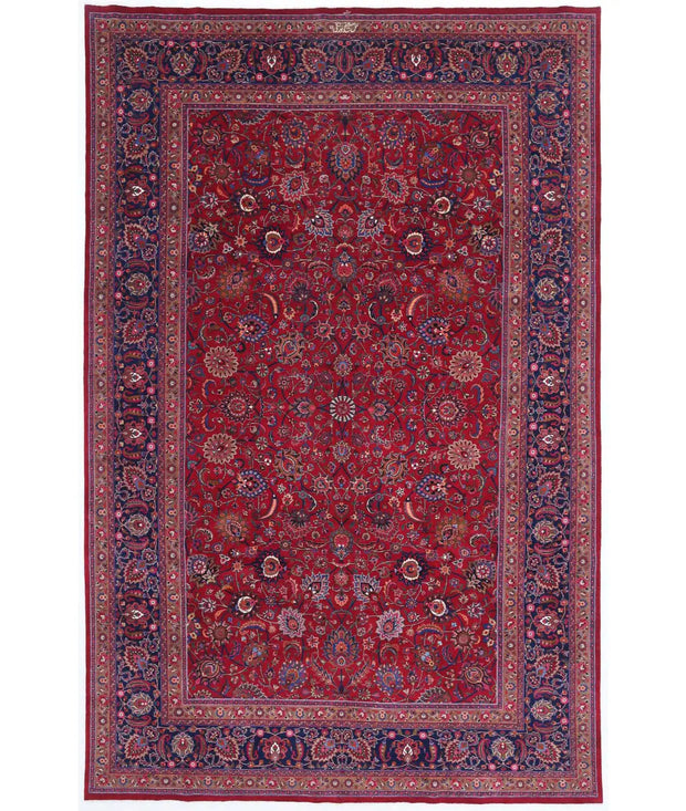 Hand Knotted Oriental Mashad Sheikh Borangi Wool Rug 11' 8" x 18' 0" - No. AT20668