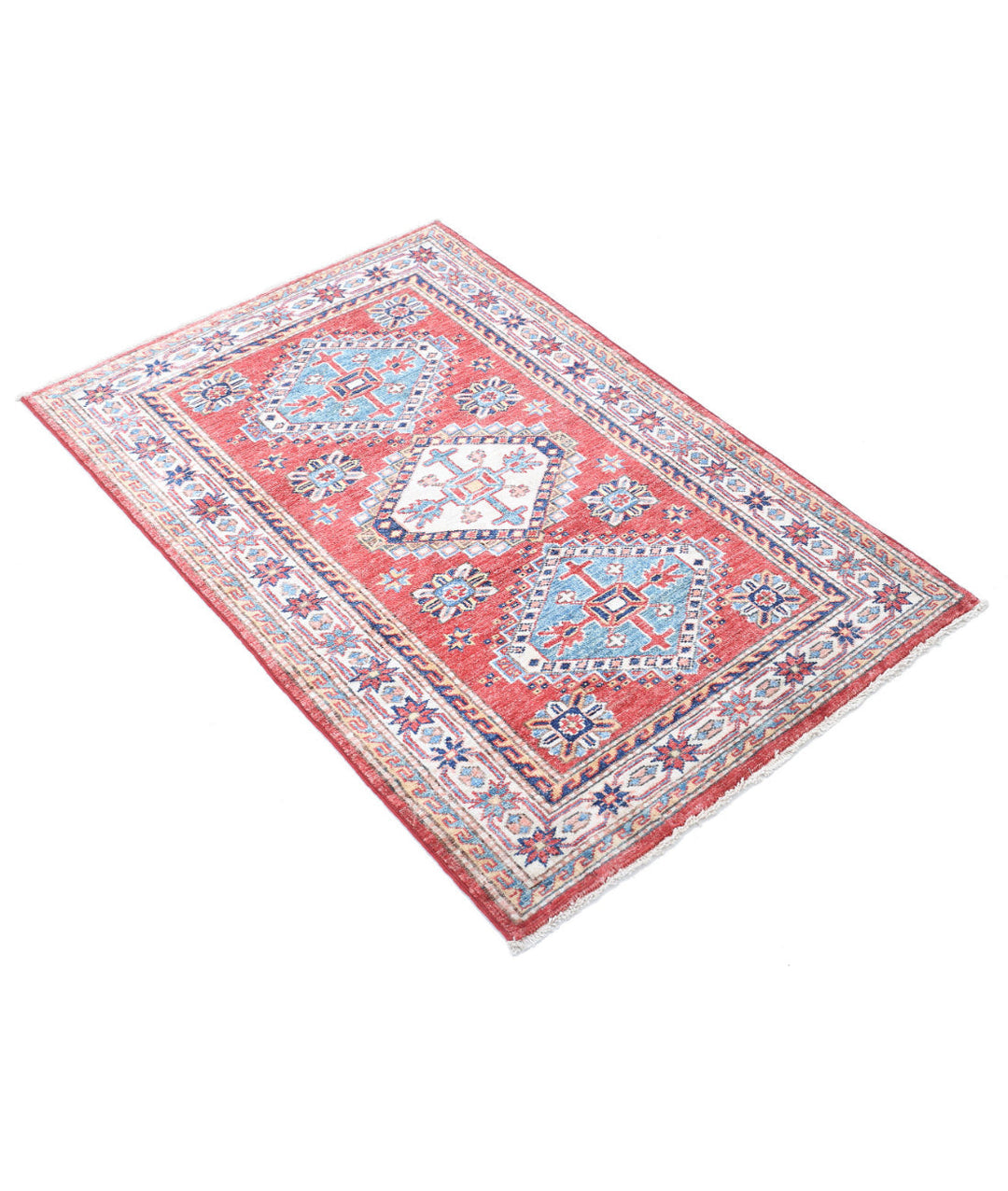 Hand Knotted Royal Kazak Wool Rug 2' 9" x 4' 1" - No. AT98947
