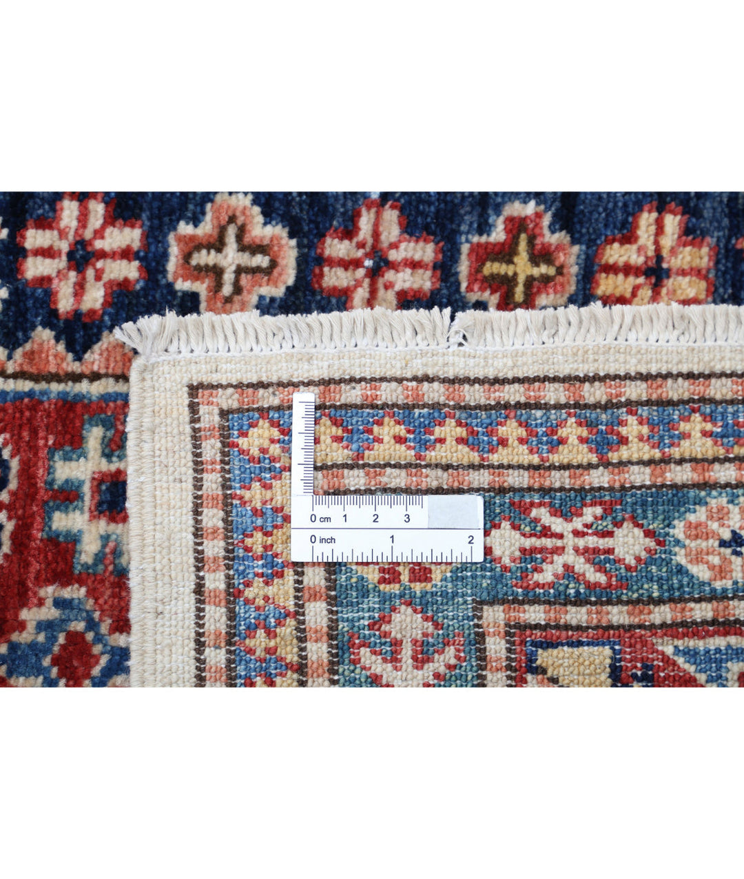 Afghan Royal Kazak Rug 4' 2" x 6' 6" Hand-Knotted | No. AT14216