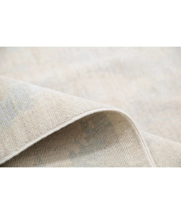 Ivory Afghan Serenity Rug 12' 6" x 17' 1" Hand-Knotted | No. AT23025