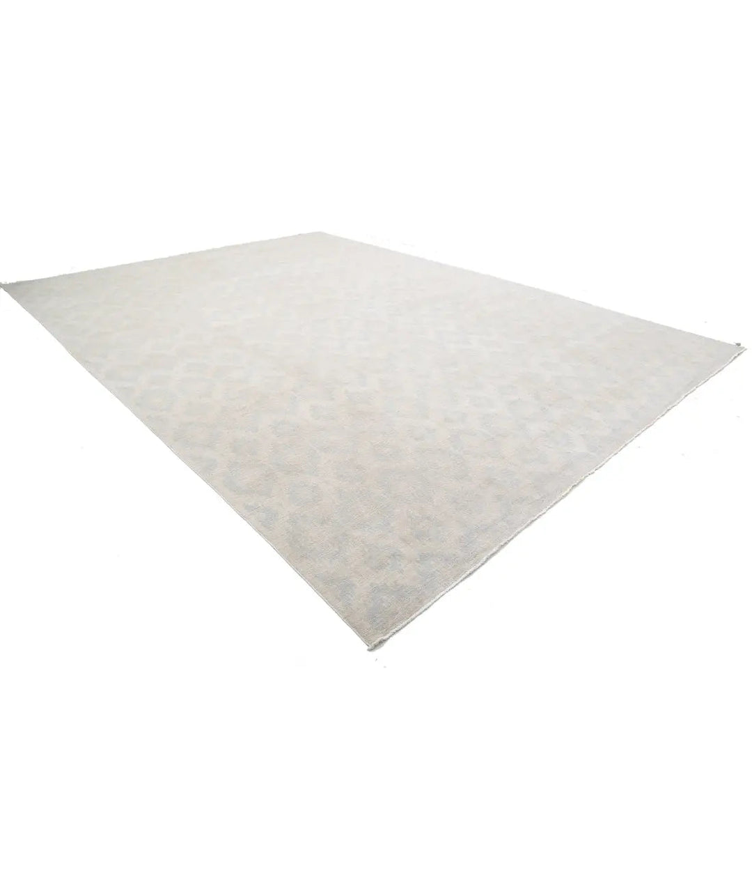Ivory Afghan Serenity Rug 12' 6" x 17' 1" Hand-Knotted | No. AT23025