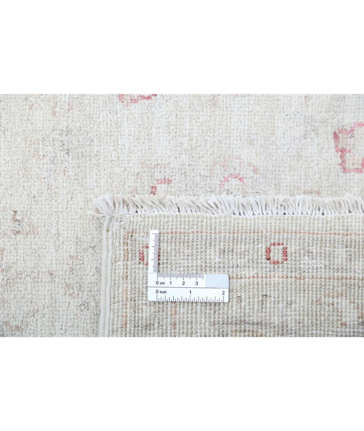 Ivory Afghan Serenity Rug 2' 10" x 12' 3" Hand-Knotted | No. AT88633