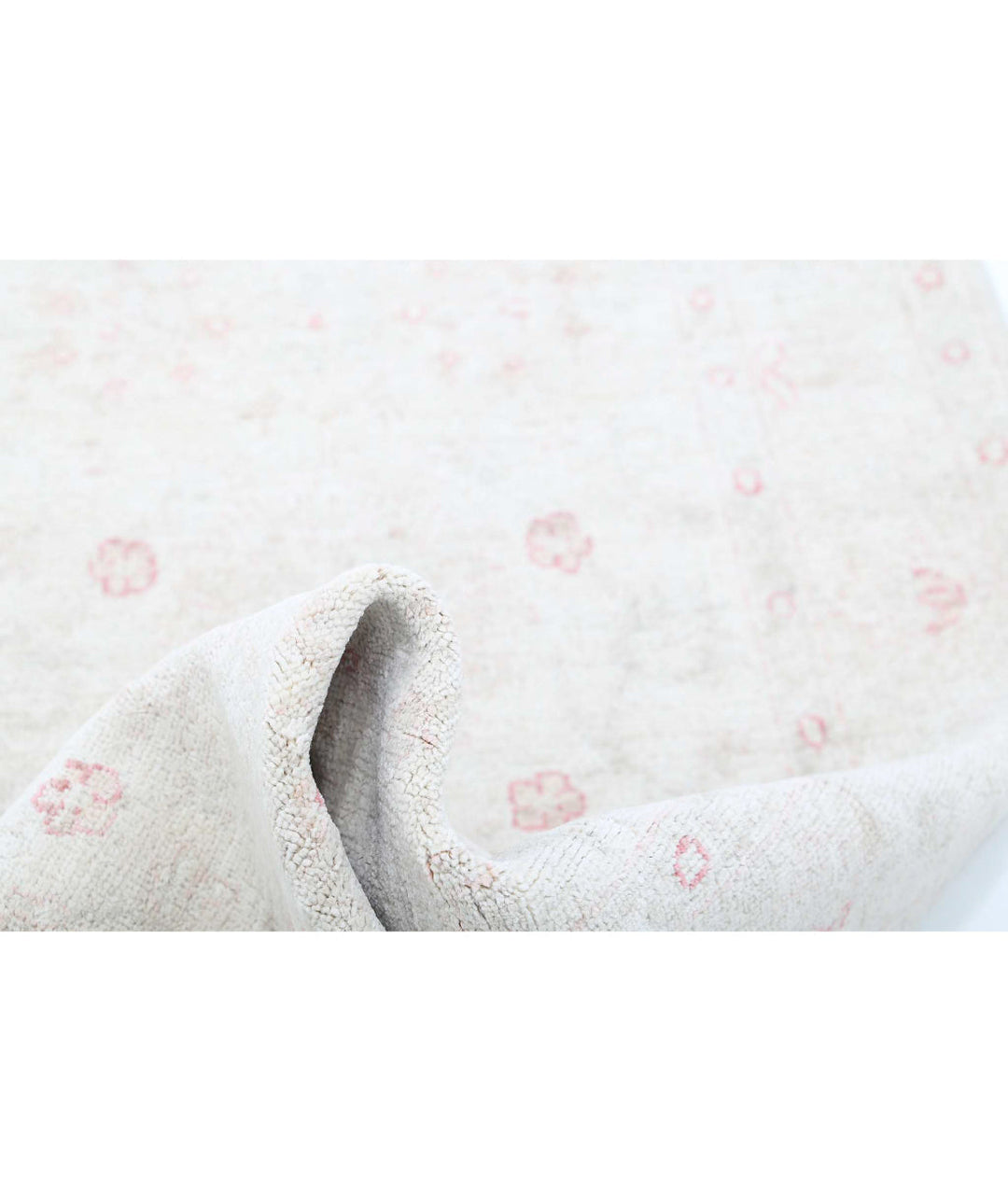 Ivory Afghan Serenity Rug 2' 10" x 12' 3" Hand-Knotted | No. AT88633