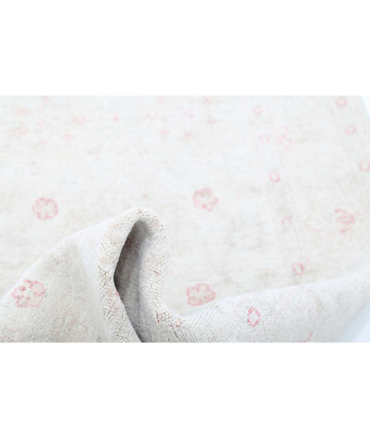 Ivory Afghan Serenity Rug 2' 10" x 12' 3" Hand-Knotted | No. AT88633