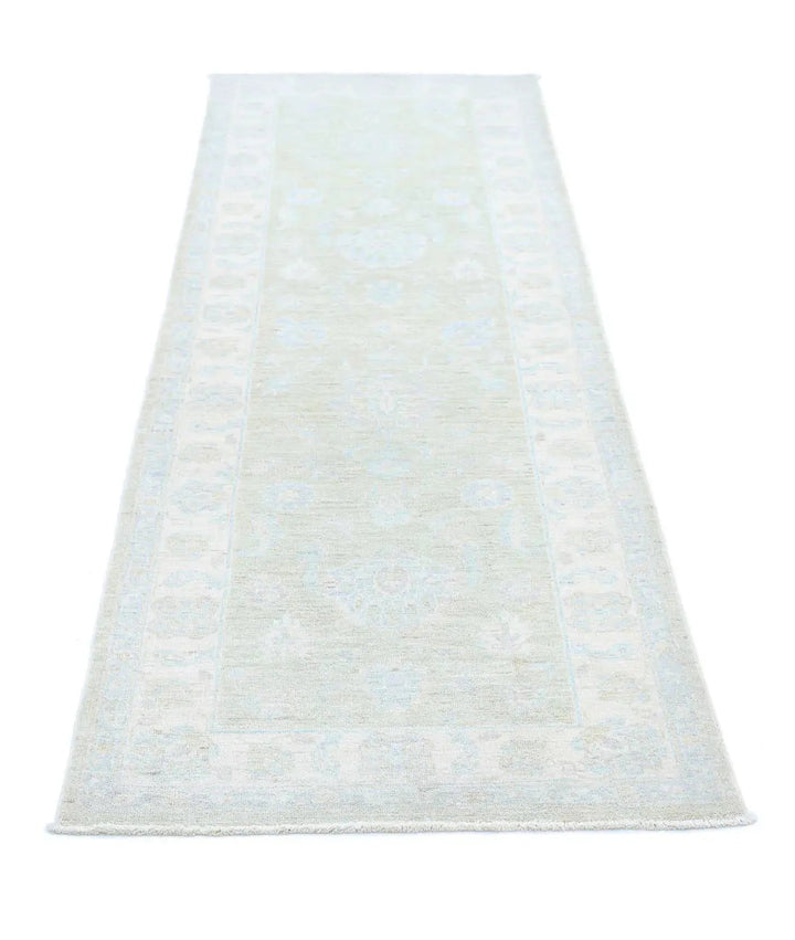 Afghan Serenity Runner Rug 2' 6" x 8' 4" Hand-Knotted | No. AT61257