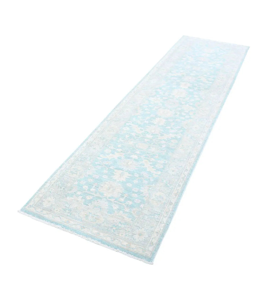 Afghan Serenity Runner Rug 2' 7" x 9' 5" Hand-Knotted | No. AT12064