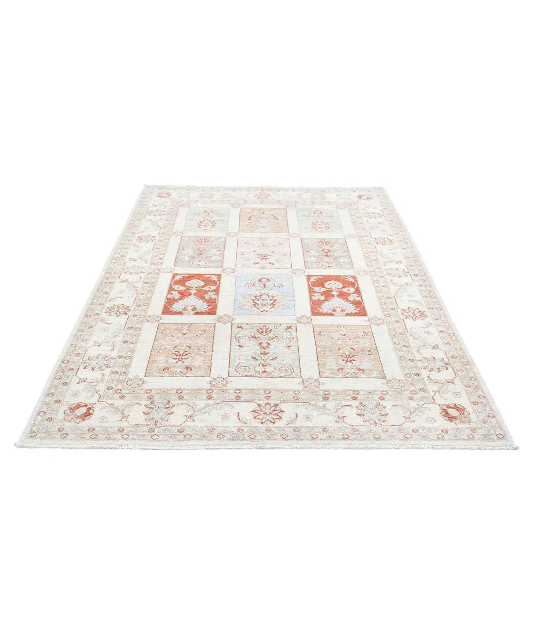 Afghan Serenity Rug 5' 6" x 7' 7" Hand-Knotted | No. AT32686