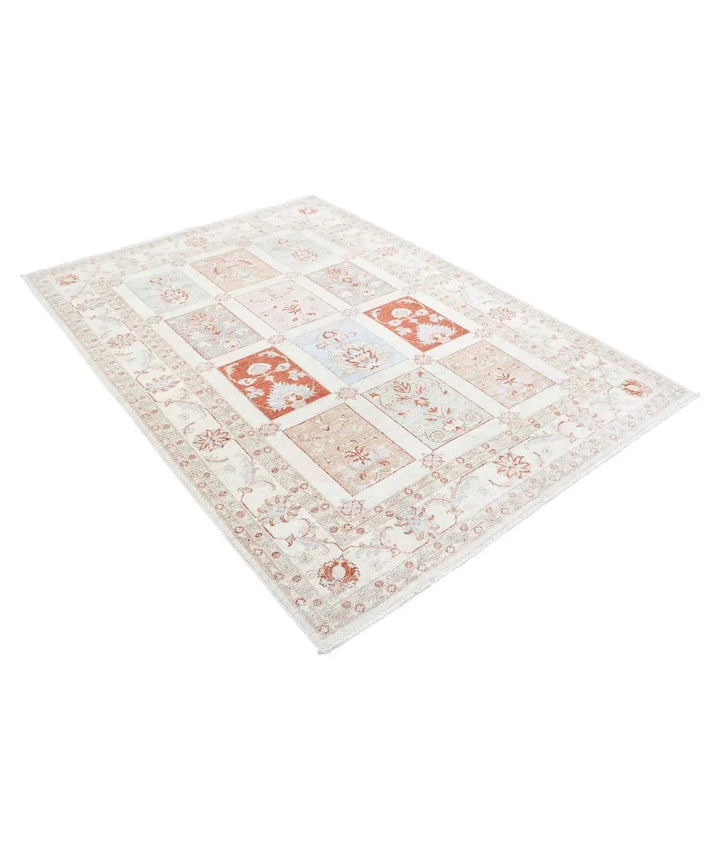 Afghan Serenity Rug 5' 6" x 7' 7" Hand-Knotted | No. AT32686