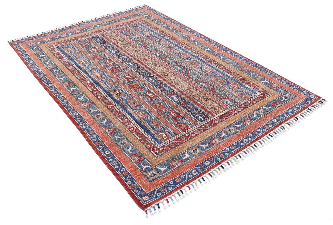 Afghan Shaal Rug 4' 10" x 6' 9" Hand-Knotted | No. AT88794