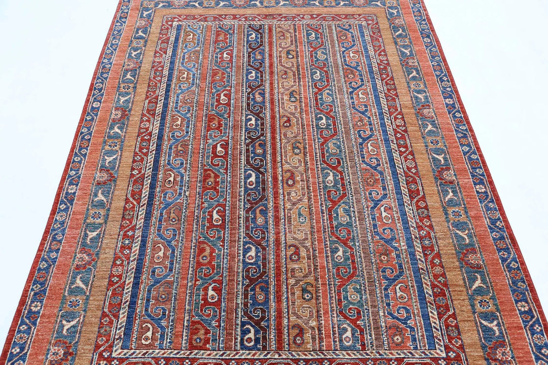 Afghan Shaal Rug 4' 10" x 6' 9" Hand-Knotted | No. AT88794