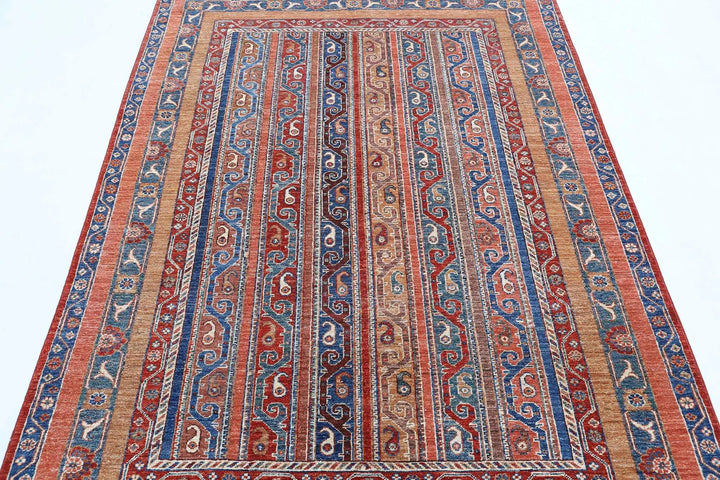 Afghan Shaal Rug 4' 10" x 6' 9" Hand-Knotted | No. AT88794