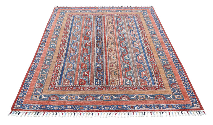 Afghan Shaal Rug 4' 10" x 6' 9" Hand-Knotted | No. AT88794