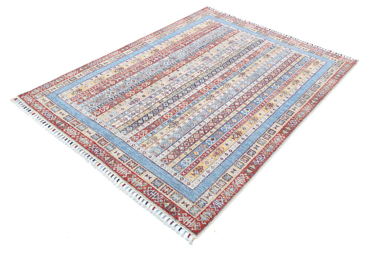 Afghan Shaal Rug 4' 11" x 6' 7" Hand-Knotted | No. AT35866