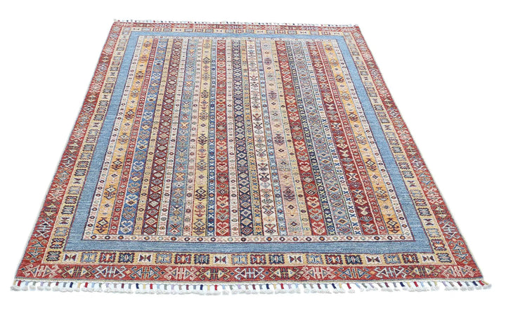 Afghan Shaal Rug 4' 11" x 6' 7" Hand-Knotted | No. AT35866