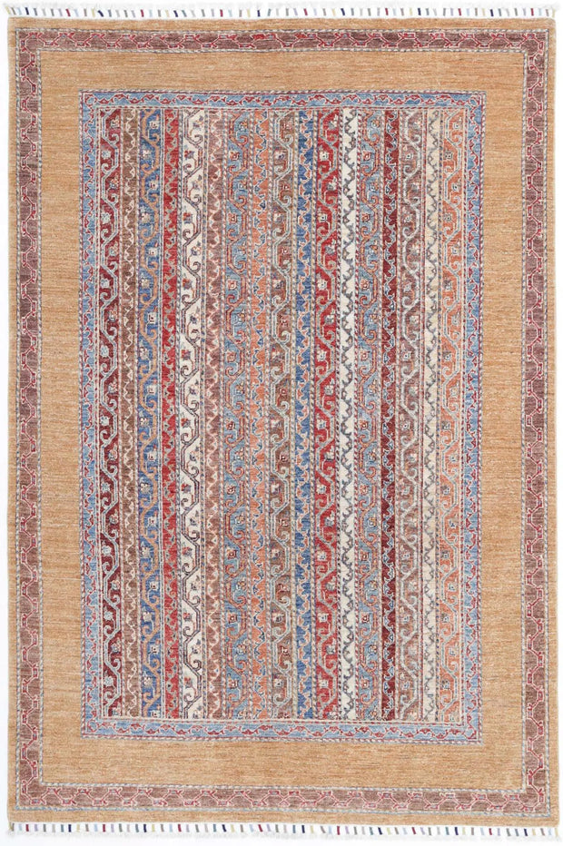 Hand Knotted Shaal Wool Rug 4' 9" x 7' 2" - No. AT74589