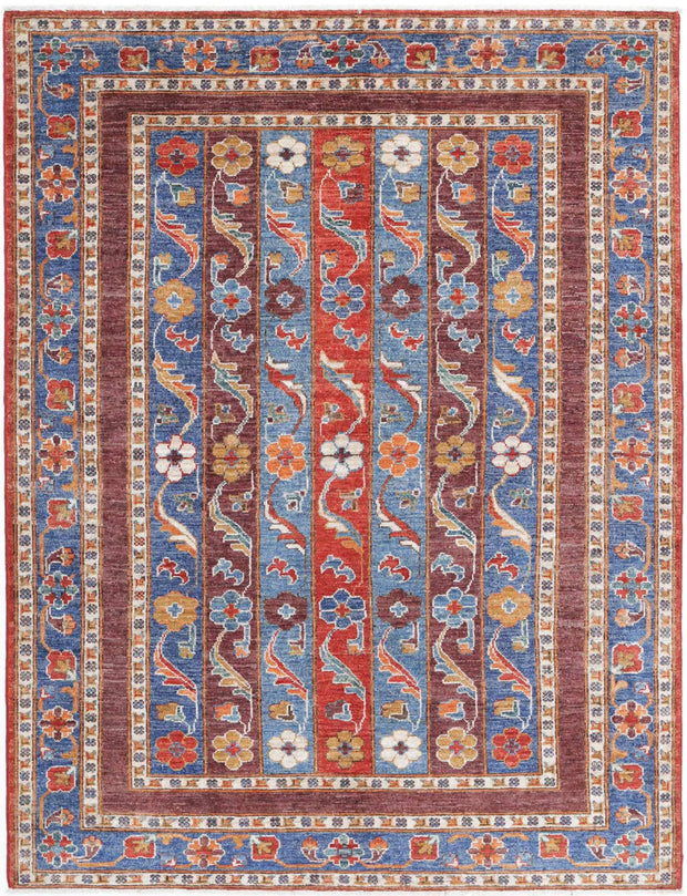 Hand Knotted Shaal Wool Rug 5' 0" x 6' 7" - No. AT38568