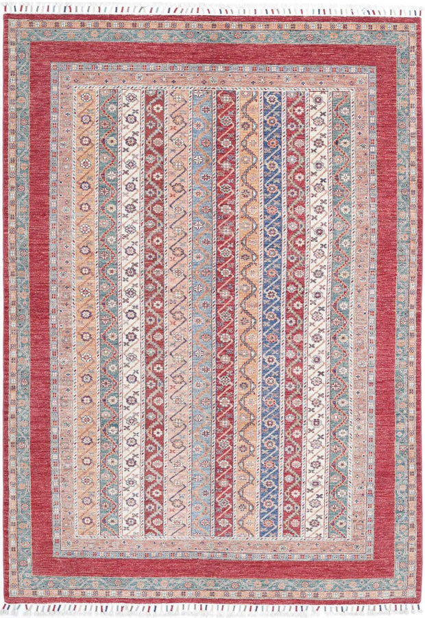 Hand Knotted Shaal Wool Rug 5' 4" x 7' 10" - No. AT92181