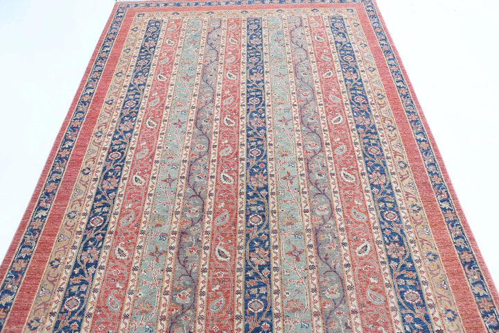 Red Afghan Oriental Rug 5' 5" x 7' 9" Hand-Knotted | No. AT43959