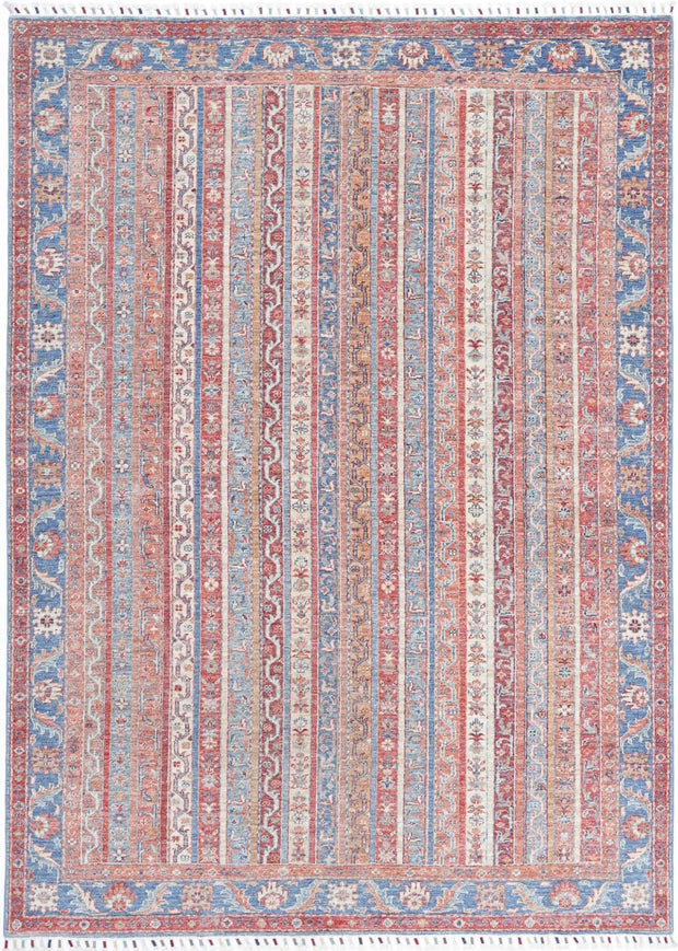 Hand Knotted Shaal Wool Rug 5' 6" x 7' 9" - No. AT55082