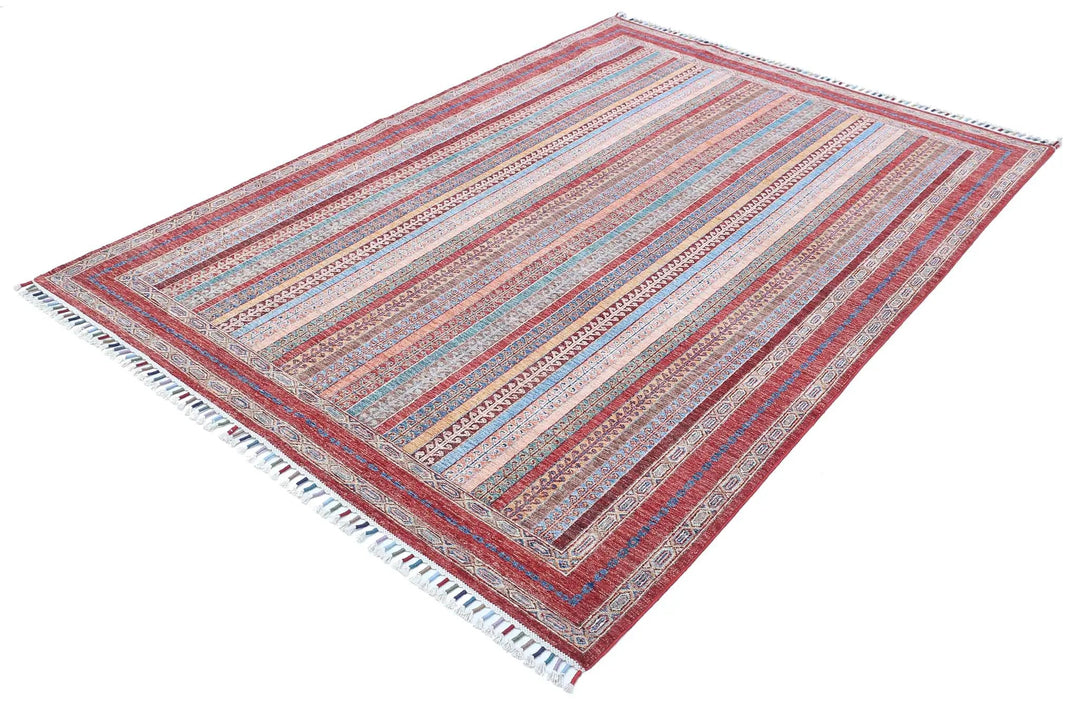 Afghan Shaal Rug 5' 6" x 7' 9" Hand-Knotted | No. AT37062