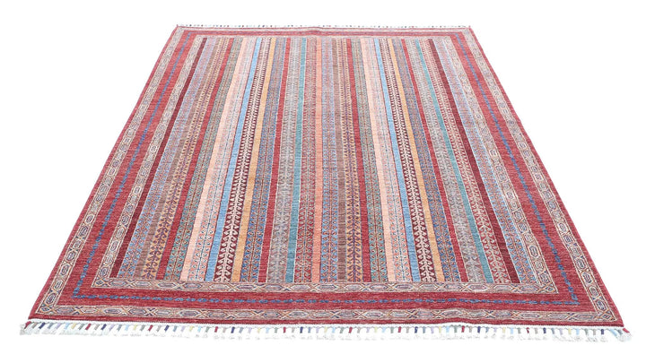 Afghan Shaal Rug 5' 6" x 7' 9" Hand-Knotted | No. AT37062